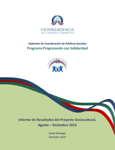 Programa Progresando con Solidaridad Gabinete de Coordinación de Políticas Sociales