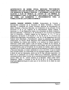 Proyecto de norma oficial mexicana PROY-NOM-XXX-SEMARNAT-2008