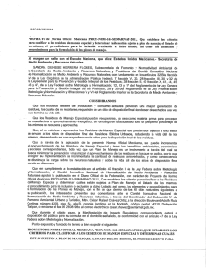 PROYECTO de Norma Oficial Mexicana PROY-NOM-161-SEMARNAT-2011