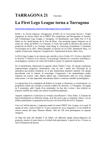 'La First Lego League torna a Tarragona',