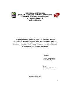 UNIVERSIDAD DE CARABOBO FACULTAD DE CIENCIAS ECONÓMICAS Y SOCIALES Y CONTADURÍA PÚBLICA