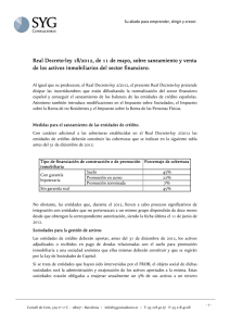 Real Decreto-ley 18/2012, de 11 de mayo, sobre saneamiento y... de los activos inmobiliarios del sector financiero.