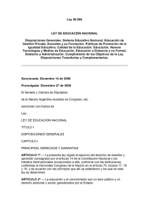 Ley de Educación Nacional 26.206