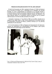 Historia de la Escuela de E.G.B. Nº 70 "Dr. Julio Ladvocat"
