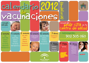 Calendario vacunal de la Junta de Andalucia