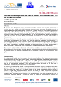Encuentro: Hacia políticas de cuidado infantil en América Latina con