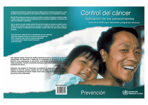 Control del cáncer: Prevención