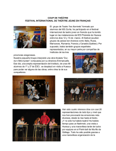  El  grupo de Teatro “les illuminés” formado por  alumnos del IES Zurita, ha participado en el festival  COUP DE THÉÂTRE 