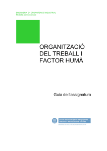 Organització del Treball i Factor Humà