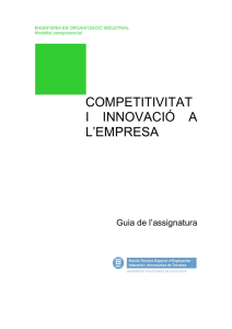 Competitivitat i Innovació a l’’Empresa