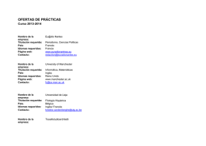 OFERTAS DE PRÁCTICAS Curso 2013-2014