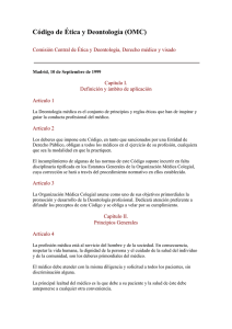 Código de Ética y Deontología médica de la Organización Médica Colegial de 1999