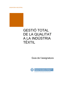 Gestió Total de la Qualitat a la Indústria Tèxtil