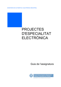 Projecte d'Especialitat Electrònica