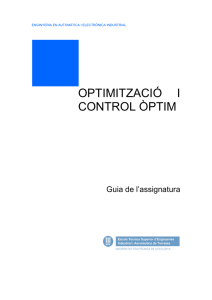 Optimització i Control Òptim