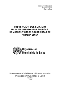 Prevención del suicidio un instrumento para policías, bomberos y otros socorristas de primera línea pdf, 110kb