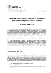 Proyecto del codigo A63/8 - Informe de la Secretaría [pdf 140kb]