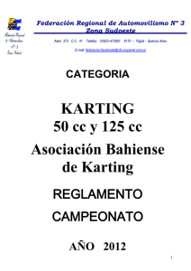 Reglamento de Carrera Karting 50 cc - A.B.K.  2012