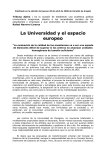 Ver documento pdf La Universidad y el espacio europeo