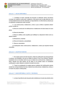 Ordenanza Fiscal Reguladora del Impuesto sobre Construcciones,Instalaciones y Obras.