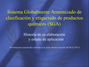 Sistema Globalmente Armonizado de clasificación y etiquetado de productos químicos (SGA)