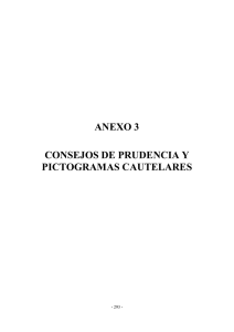 ANEXO 3 CONSEJOS DE PRUDENCIA Y PICTOGRAMAS CAUTELARES