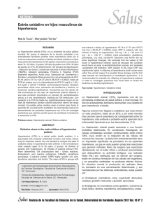 Salus Estrés oxidativo en hijos masculinos de hipertensos ARTÍCULO