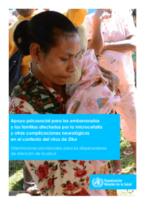 Apoyo psicosocial para las embarazadas y las familias afectadas por la microcefalia y otras complicaciones neurológicas en el contexto del virus de Zika