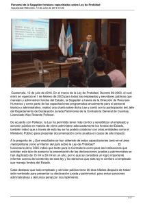 Guatemala, 12 de julio de 2016. En el marco de... entró en vigencia el 1 de febrero de 2003 para...