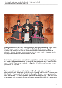 Guatemala, junio de 2016. En una emotiva ceremonia realizada recientemente,... Pérez Pérez, se graduó en la Universidad de San Carlos...