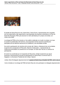 El alcalde de Santa Rosa de Lima, Santa Rosa, Carlos... civil se comprometió a dar seguimiento a las propuestas de...