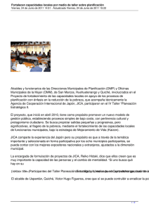 Alcaldes y funcionarios de las Direcciones Municipales de Planificación (DMP)... Municipales de la Mujer (OMM), de San Marcos, Huehuetenango y...