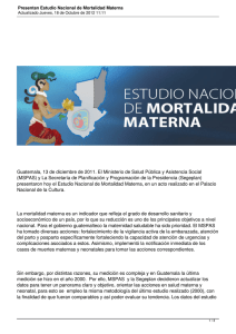 Guatemala, 13 de diciembre de 2011. El Ministerio de Salud... (MSPAS) y La Secretaría de Planificación y Programación de la...