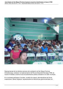 Representantes de los distintos sectores de la población de San Miguel... Chimaltenango, solicitaron la implementación del Plan de Desarrollo Municipal, PDM, de