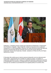 Guatemala, 17 de febrero de 2016. El titular de la Secretaría... de la Presidencia -Segeplán-, Miguel Ángel Moir, destacó la importancia de...