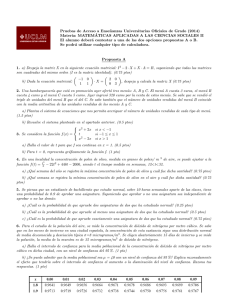 Pruebas de Acceso a Ense˜ nanzas Universitarias Oficiales de Grado (2014)