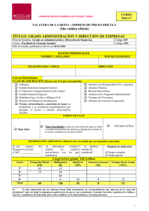 (Sin validez oficial) TÍTULO: GRADO ADMINISTRACIÓN Y DIRECCIÓN DE EMPRESAS