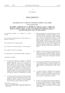 Reglamento (CE) nº 1083-2006 del Consejo de disposiciones generales del FEDER