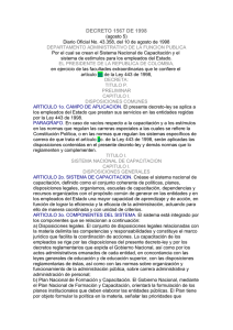 - DECRETO 1567/1998 - Sistema Nal de Capacitación