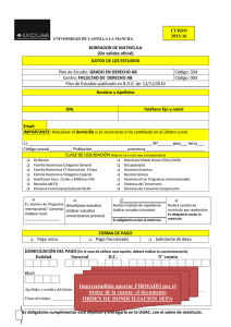 BORRADOR DE MATRICULA (Sin validez oficial) DATOS DE LOS ESTUDIOS