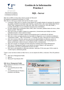 Gestión de la Información Práctica 1 SQL - Server