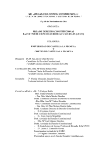 XII Jornadas de Justicia Constitucional: “Justicia Constitucional y Sistema Electoral”