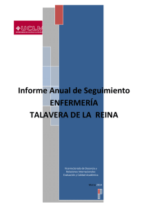      Informe Anual de Seguimiento ENFERMERÍA  TALAVERA DE LA  REINA 