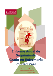 Informe Anual de Seguimiento Grado en Enfermería Ciudad Real