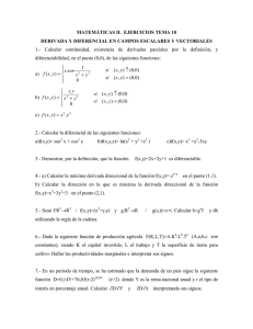 Tema 10: Derivada y diferencial en campos escalares y vectoriales