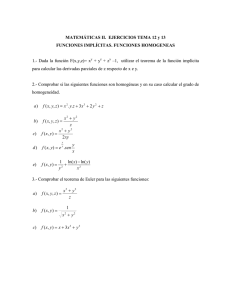 Temas 12: Funciones homogéneas
