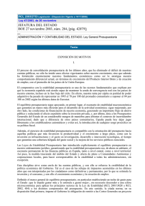 Ley 47/2003, de 26 de noviembre, General Presupuestaria.