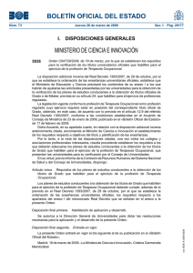 BOLETÍN OFICIAL DEL ESTADO MINISTERIO DE CIENCIA E INNOVACIÓN 5036