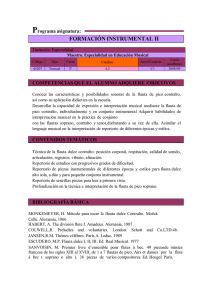 P FORMACIÓN INSTRUMENTAL II rograma asignatura: COMPETENCIAS QUE EL ALUMNO ADQUIERE /OBJETIVOS