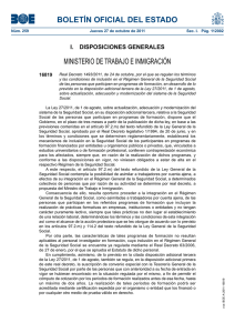 BOLETÍN OFICIAL DEL ESTADO MINISTERIO DE TRABAJO E INMIGRACIÓN 16819